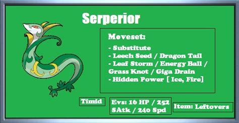 serperior moveset.